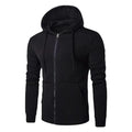 Moletom de manga comprida masculino com fecho de zíper, moletom masculino, Hoodies, roupas slim fit, outono
