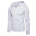 Moletom de manga comprida masculino com fecho de zíper, moletom masculino, Hoodies, roupas slim fit, outono